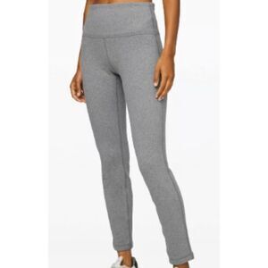 NWOT Lululemon Gray Wunder Under Lounge Pants Fleece, Sz4 $98 A27